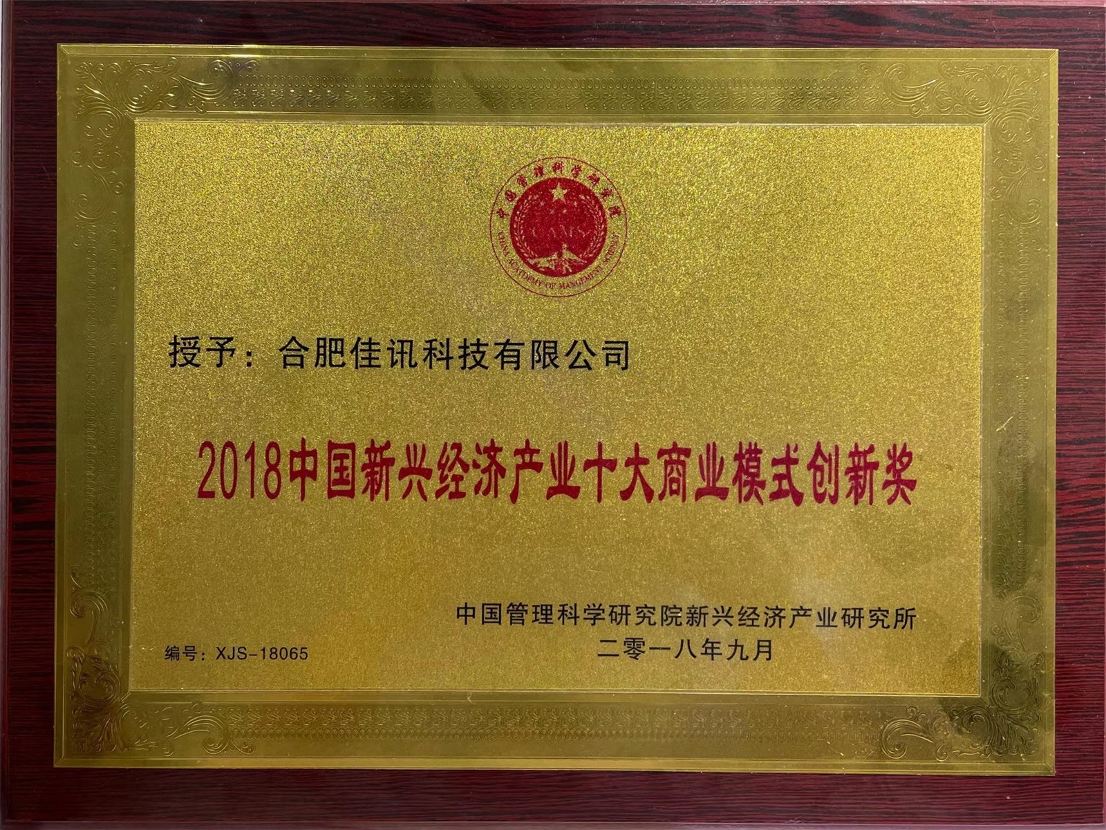 2018中國新興經(jīng)濟產(chǎn)業(yè)十大商業(yè)模式創(chuàng)新獎